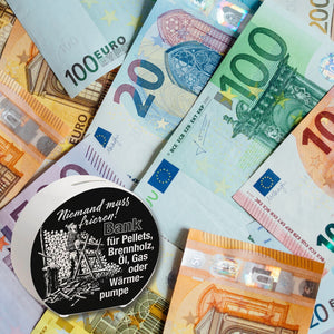 Bank für Heizmaterialien Spardose