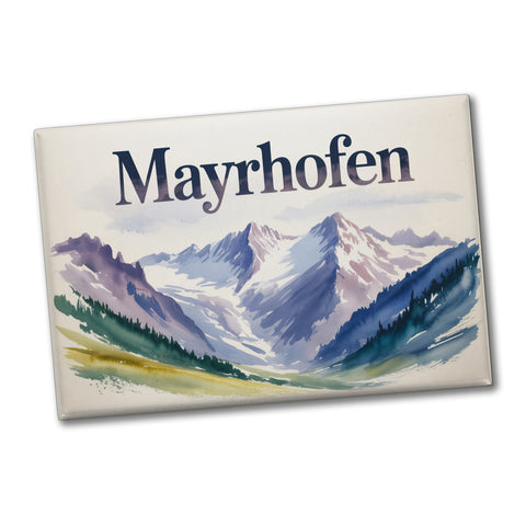 Mayrhofen Souvenir Souvenir Magnet mit Bergmotiv