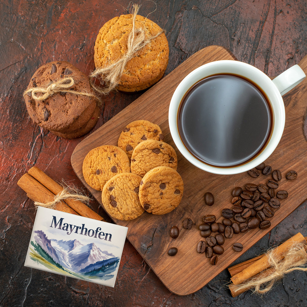 Mayrhofen Souvenir Souvenir Magnet mit Bergmotiv