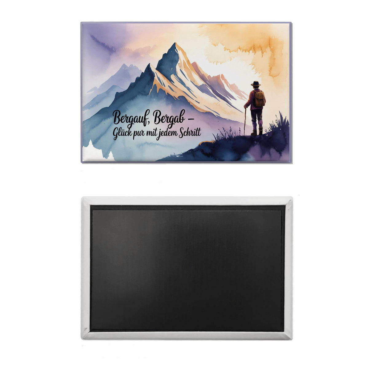 Wanderer Alpen Souvenir Souvenir Magnet - Glück pur