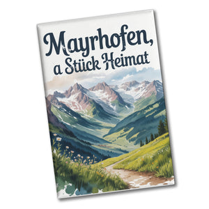 Alpenpanorama Aquarell Mayrhofen Souvenir Souvenir Magnet