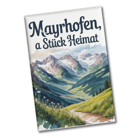 Alpenpanorama Aquarell Mayrhofen Souvenir Souvenir Magnet