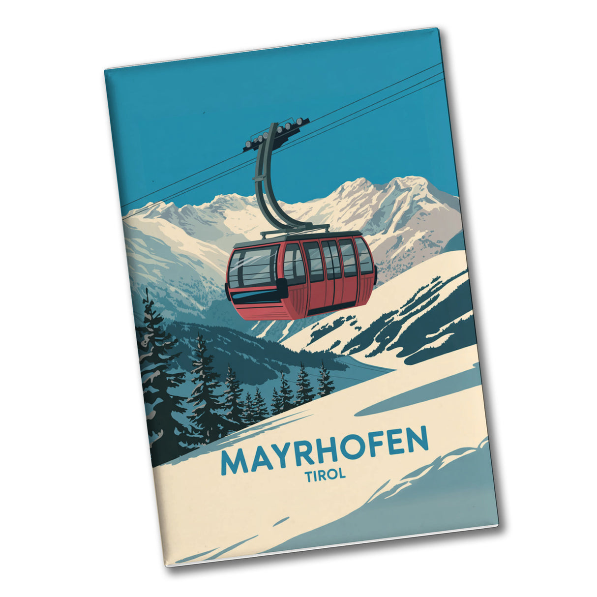 MAYRHOFEN Tirol Retro Souvenir Souvenir Magnet mit Seilbahn