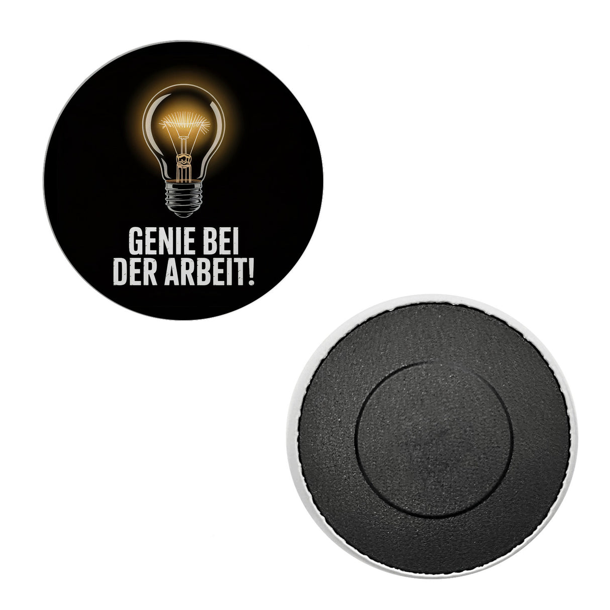 Leuchtende Glühbirne - Genie bei der Arbeit Magnet