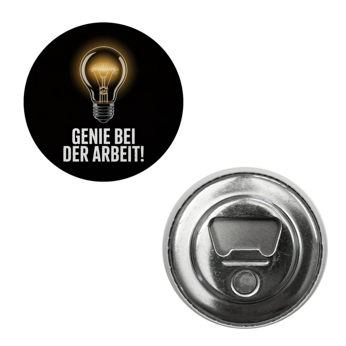 Leuchtende Glühbirne - Genie bei der Arbeit Magnet
