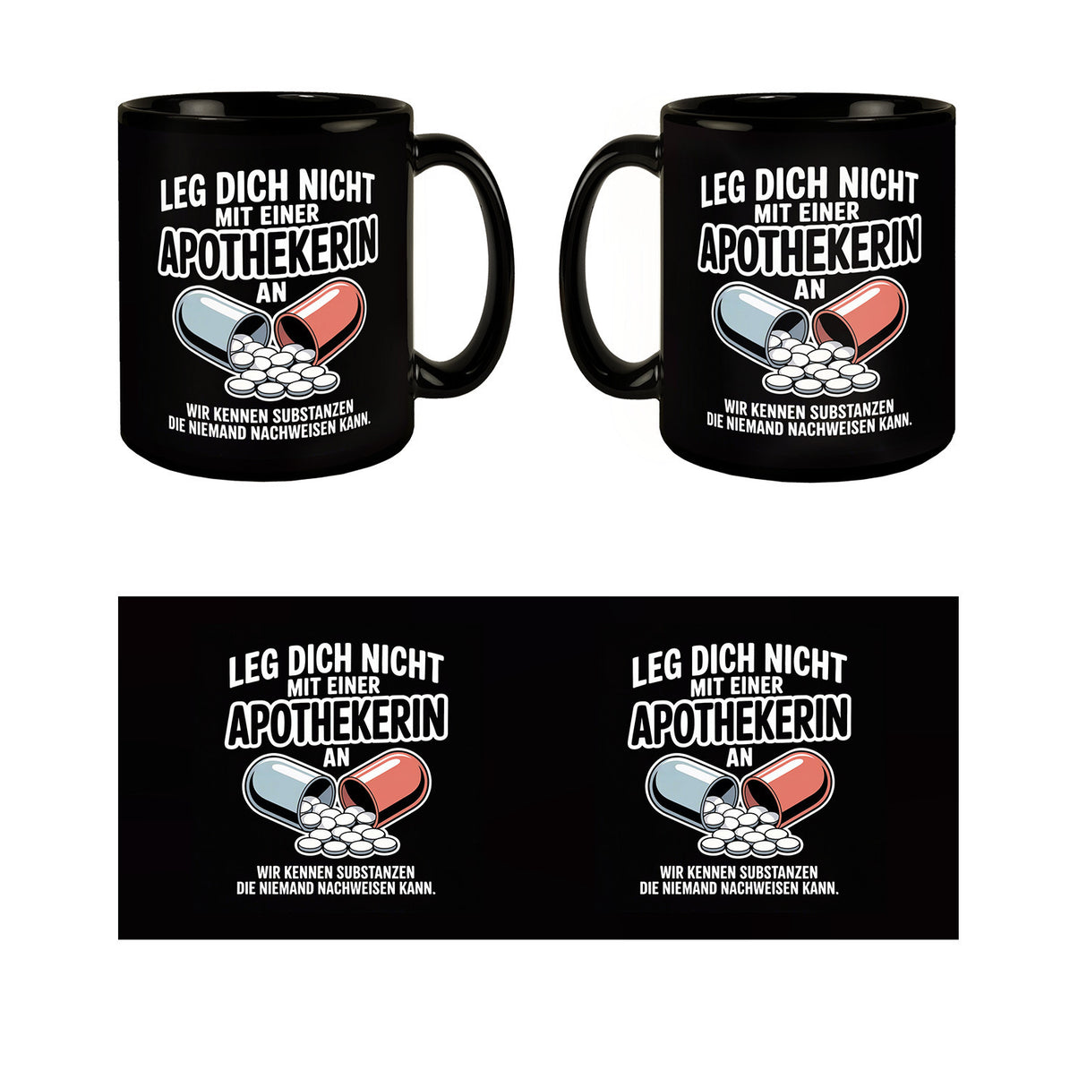 Apothekerin kennt Substanzen Tasse mit witzigem Spruch