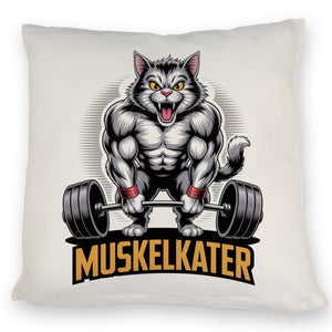 Muskulöse Katze MUSKELKATER Kissen für Fitness-Fans