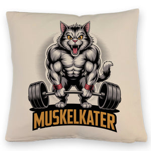 Muskulöse Katze MUSKELKATER Kissen für Fitness-Fans