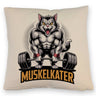 Muskulöse Katze MUSKELKATER Kissen für Fitness-Fans
