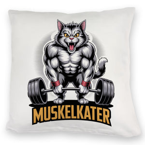 Muskulöse Katze MUSKELKATER Kissen für Fitness-Fans