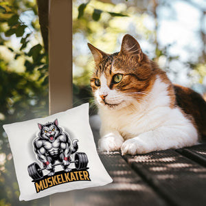 Muskulöse Katze MUSKELKATER Kissen für Fitness-Fans