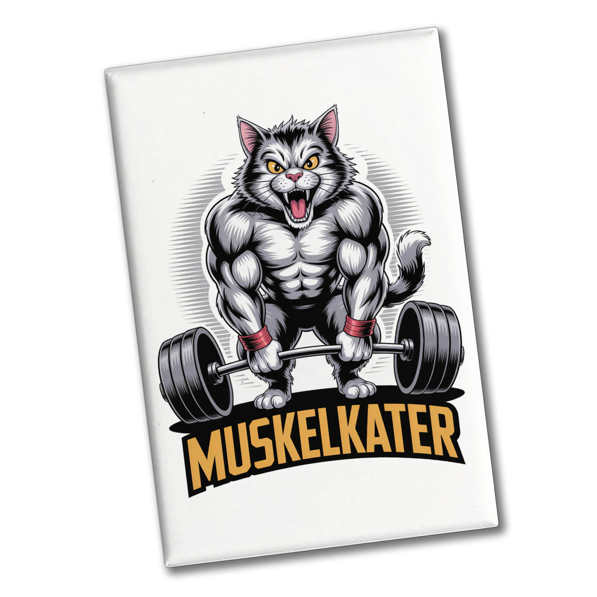Muskulöse Katze Muskelkater Souvenir Souvenir Magnet