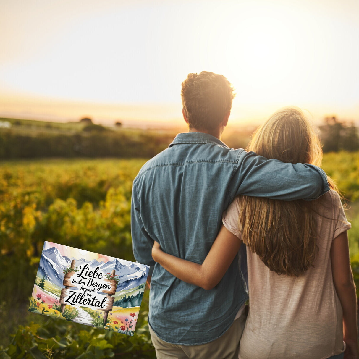 Liebe in den Bergen beginnt im Zillertal Souvenir Magnet