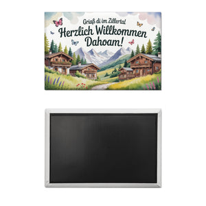 Griaß di im Zillertal Souvenir Magnet Tiroler Chalets