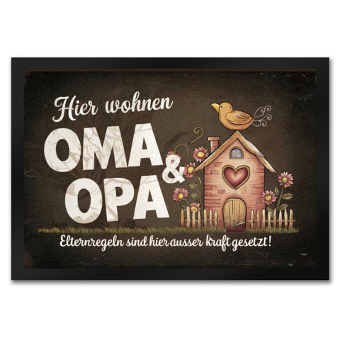 Elternregeln sind hier außer Kraft gesetzt! Fußmatte in 35x50 cm OMA und OPA