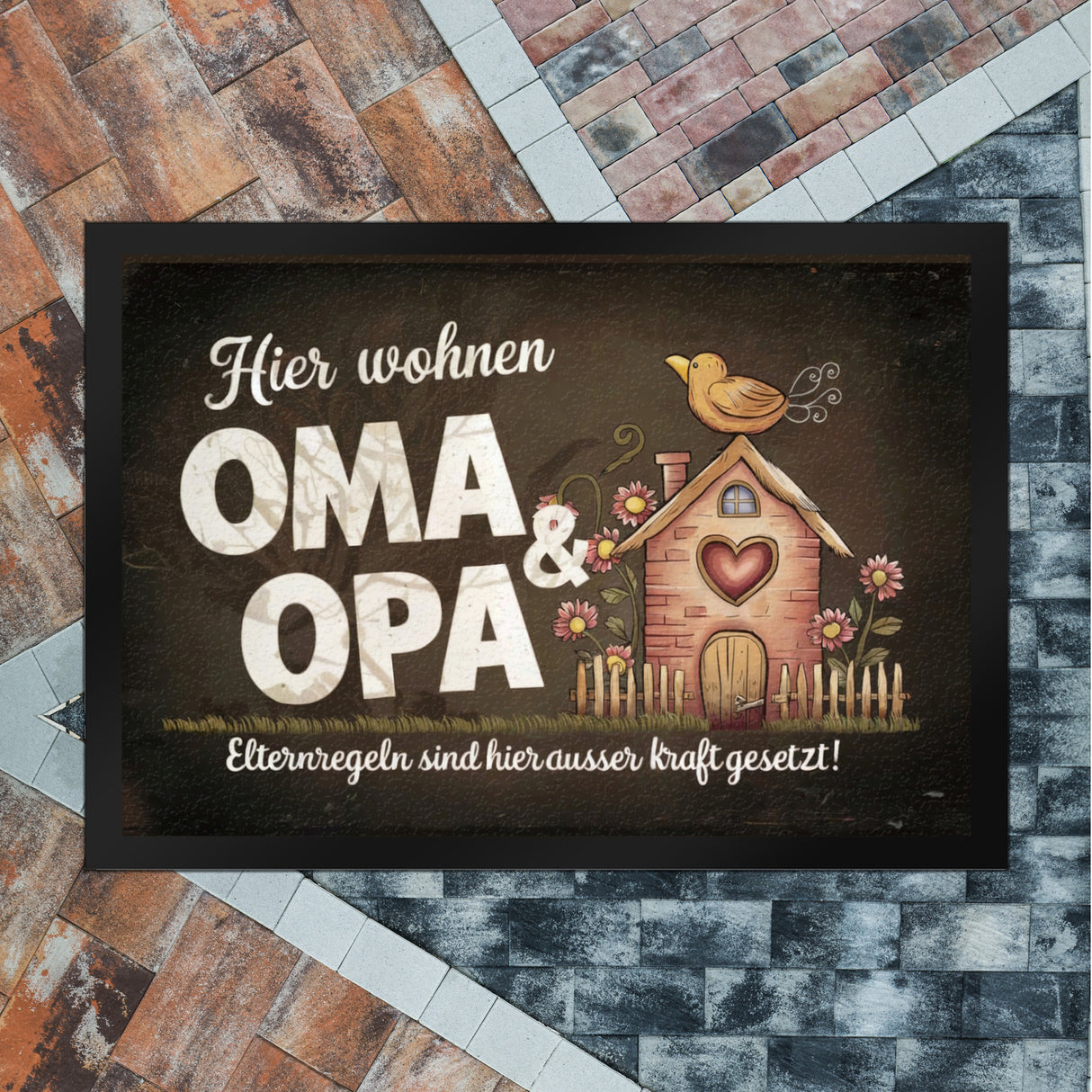 Elternregeln sind hier außer Kraft gesetzt! Fußmatte in 35x50 cm OMA und OPA