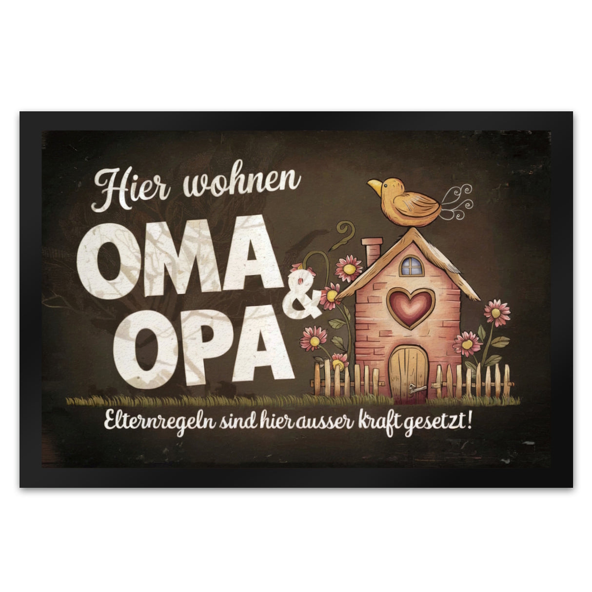 Elternregeln sind hier außer Kraft gesetzt! Fußmatte in 35x50 cm OMA und OPA