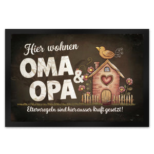 Elternregeln sind hier außer Kraft gesetzt! Fußmatte in 35x50 cm OMA und OPA