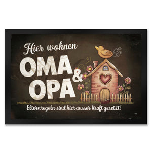 Elternregeln sind hier außer Kraft gesetzt! Fußmatte in 35x50 cm OMA und OPA