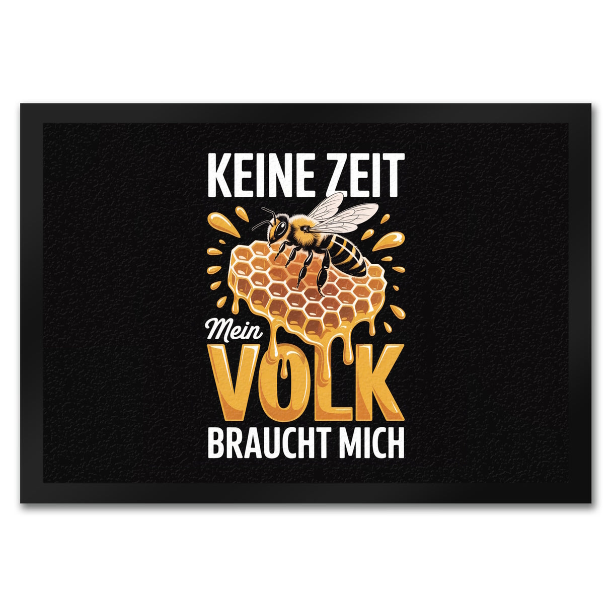 Biene Honigwabe Fußmatte in 35x50 cm für Imker - Keine Zeit