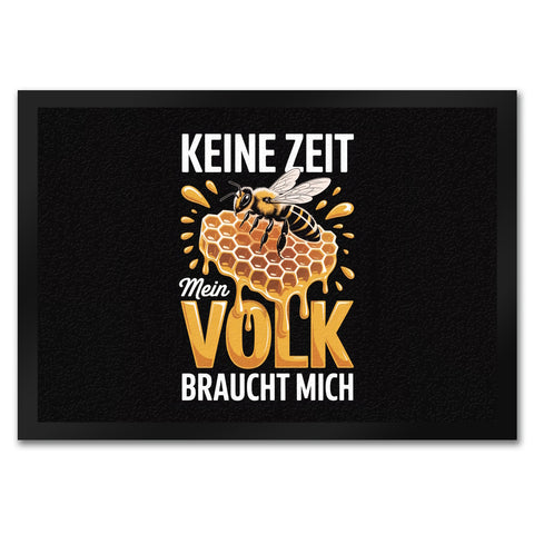 Biene Honigwabe Fußmatte in 35x50 cm für Imker - Keine Zeit