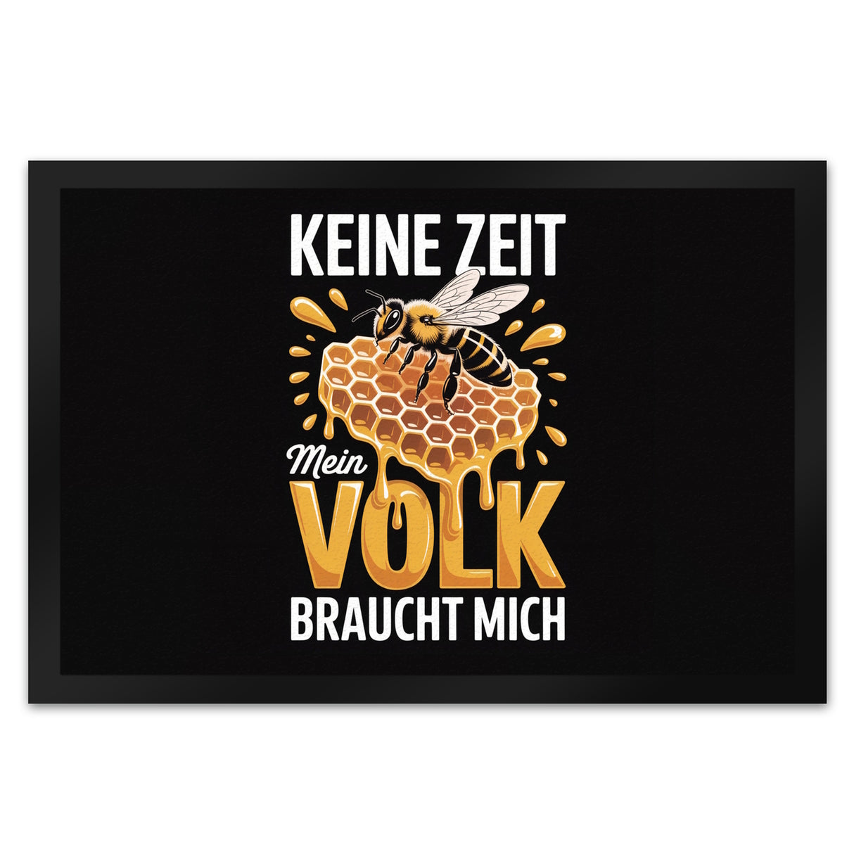 Biene Honigwabe Fußmatte in 35x50 cm für Imker - Keine Zeit