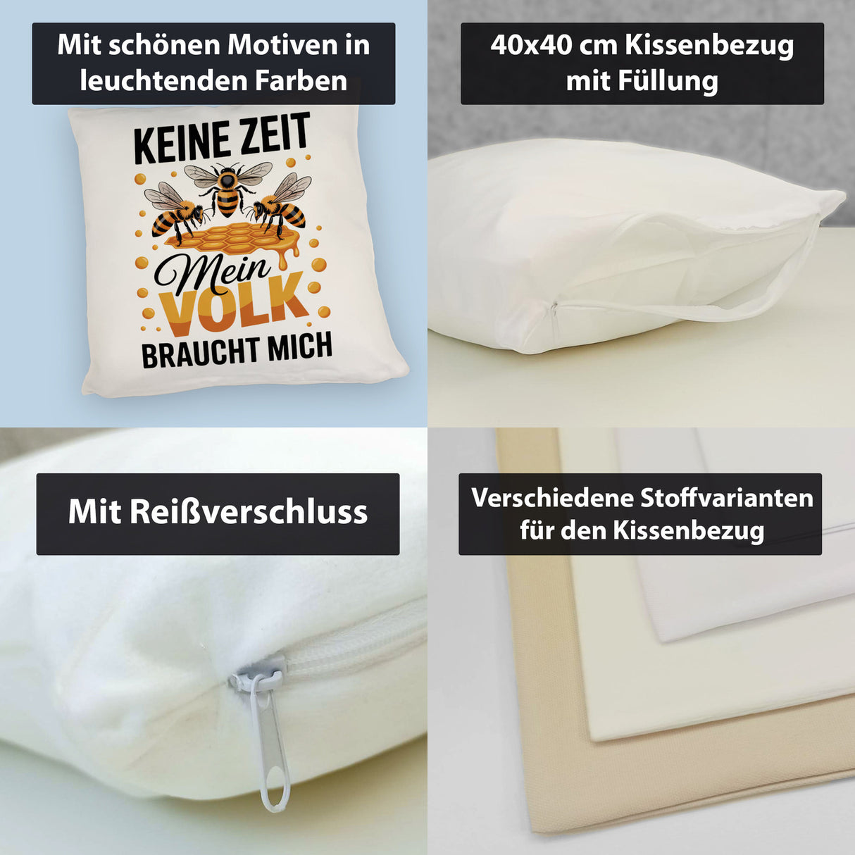 Honigbienen Kissen für Imker - Keine Zeit