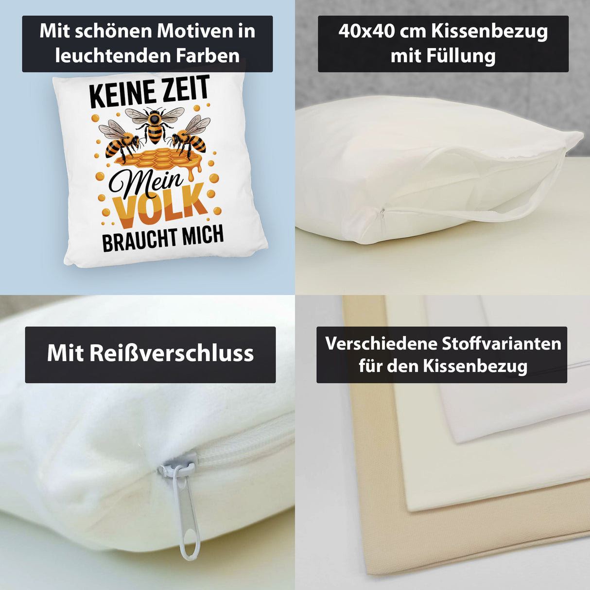 Honigbienen Kissen für Imker - Keine Zeit