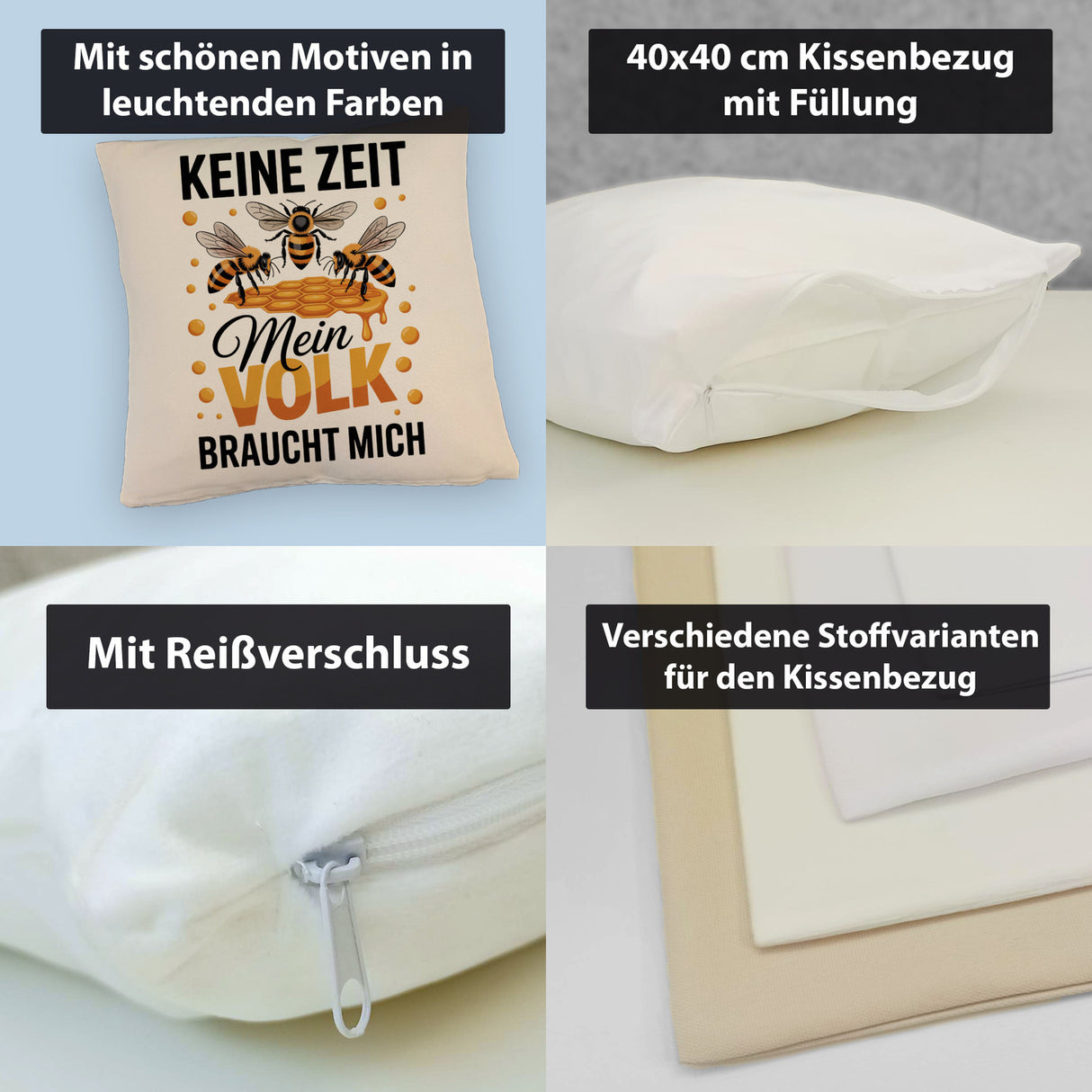 Honigbienen Kissen für Imker - Keine Zeit