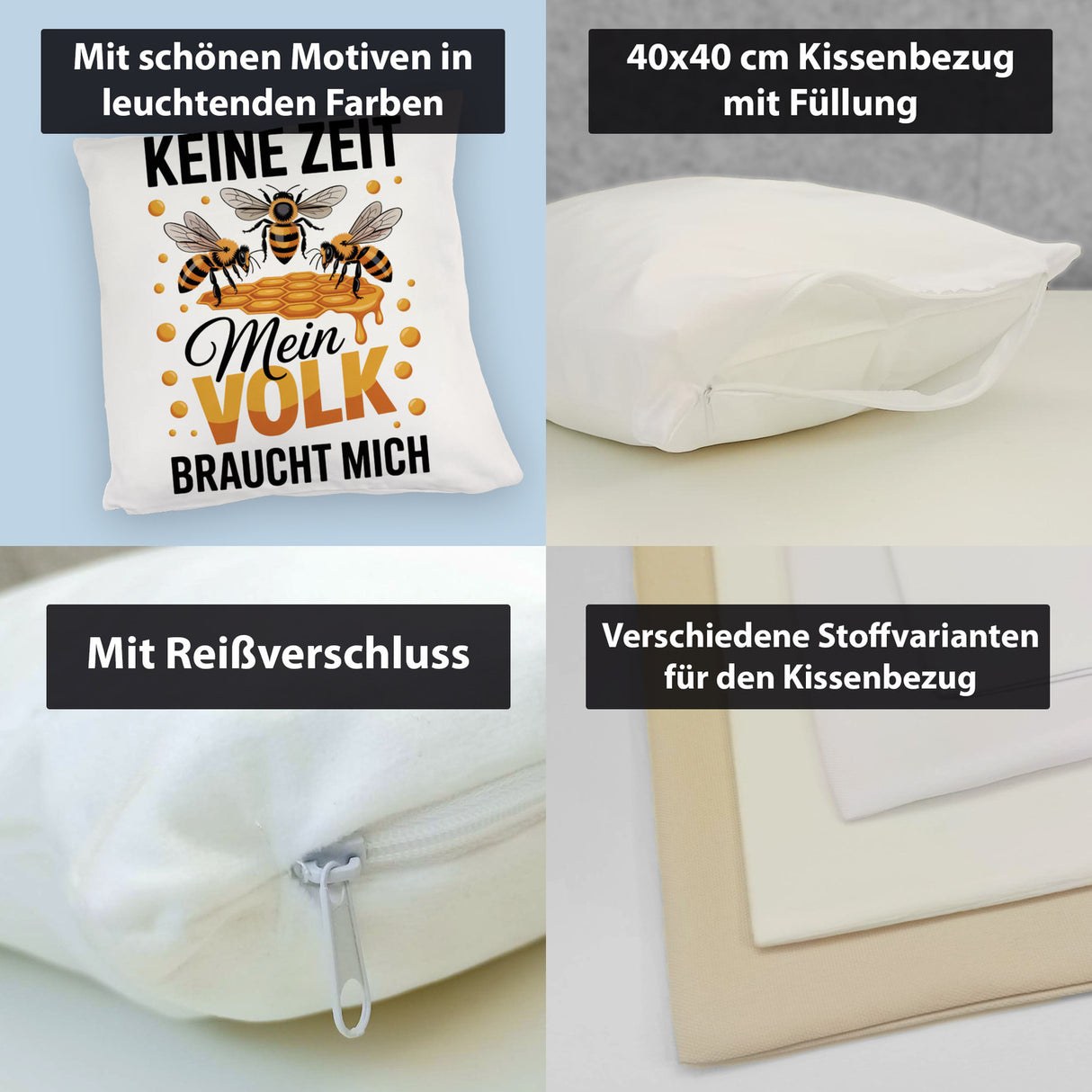 Honigbienen Kissen für Imker - Keine Zeit