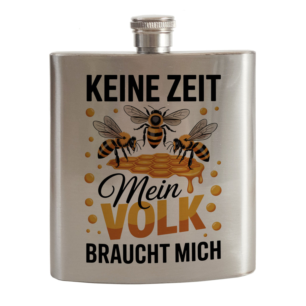 Honigbienen Flachmann für Imker - Keine Zeit