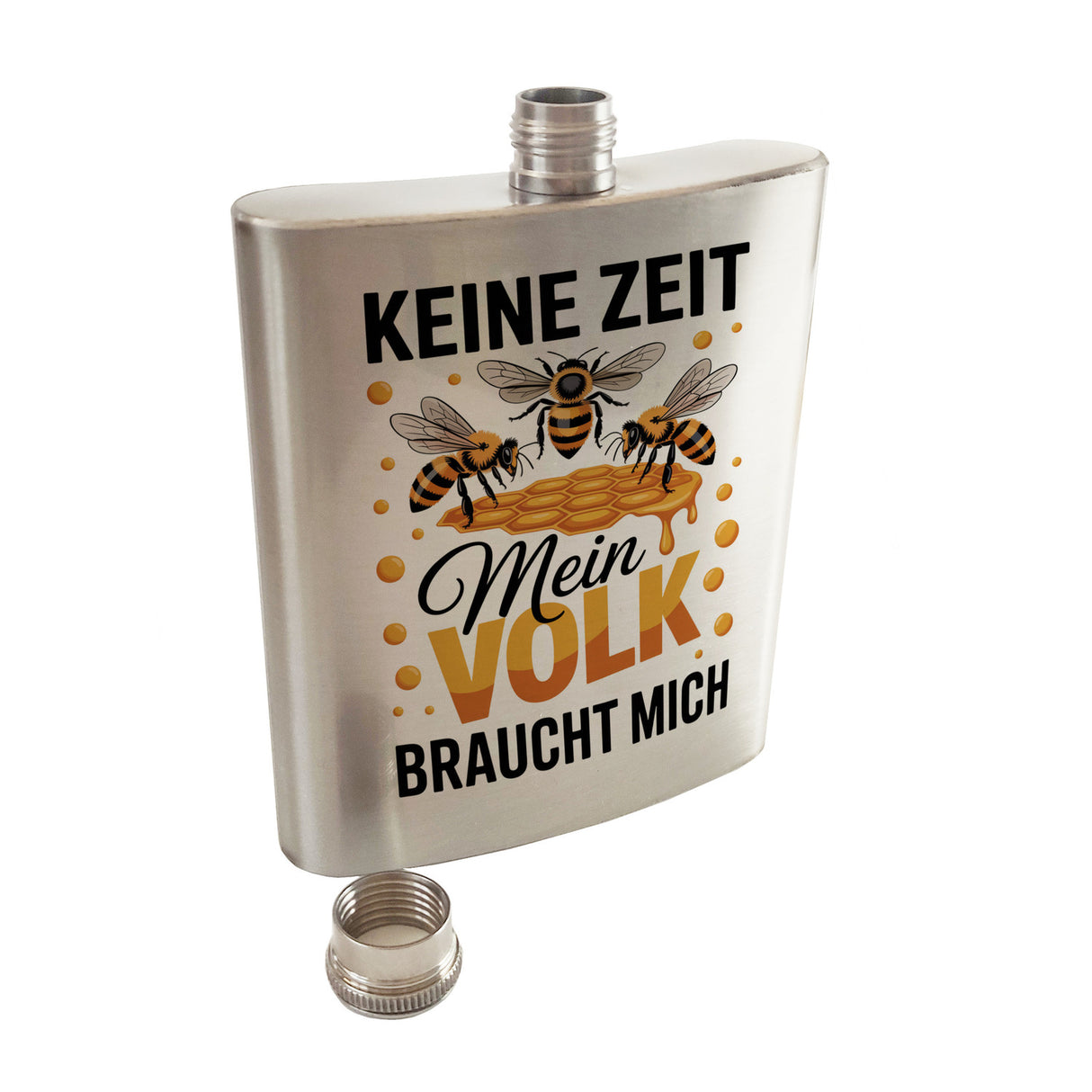 Honigbienen Flachmann für Imker - Keine Zeit