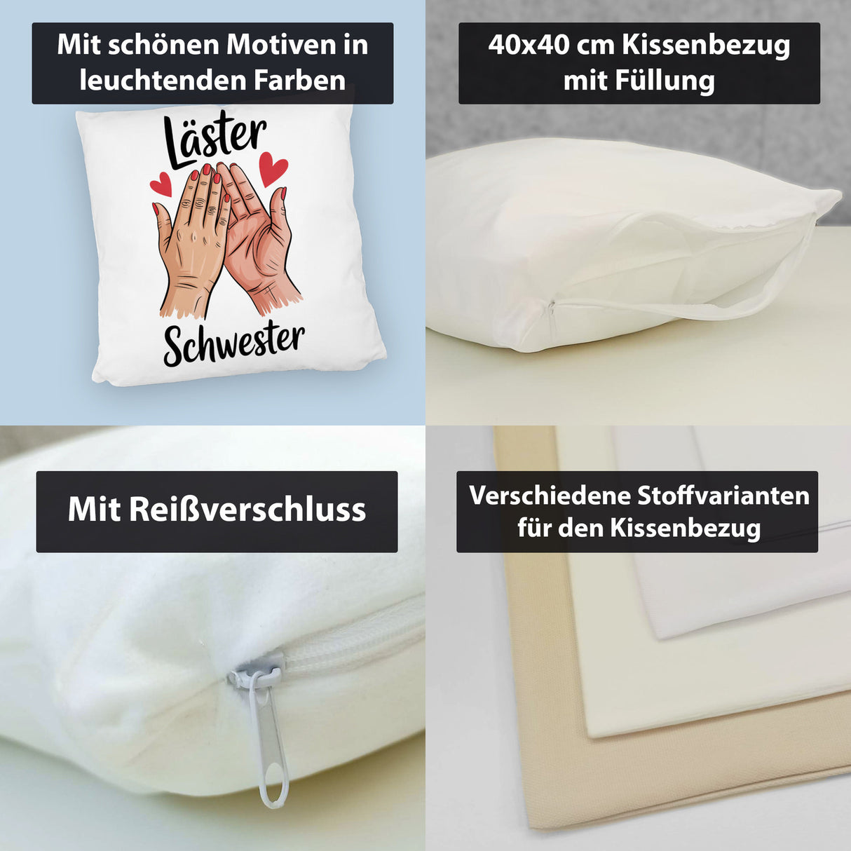 Läster Schwester Kissen für die beste Freundin