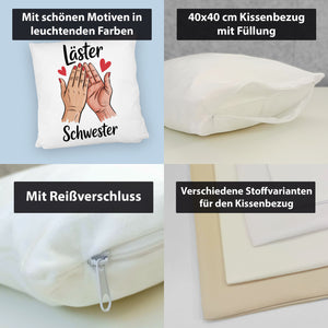 Läster Schwester Kissen für die beste Freundin