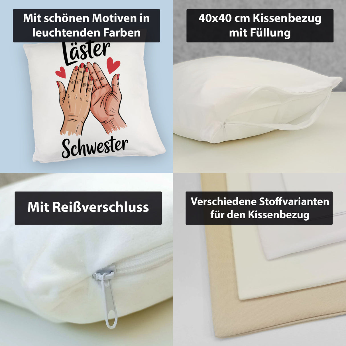 Läster Schwester Kissen für die beste Freundin