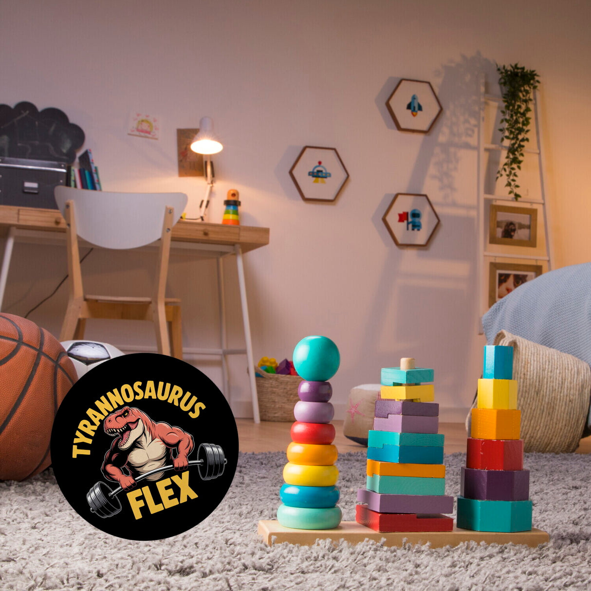 Tyrannosaurus Flex Magnet für Fitness-Fans