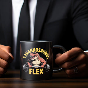 Tyrannosaurus Flex Tasse für Fitness-Fans