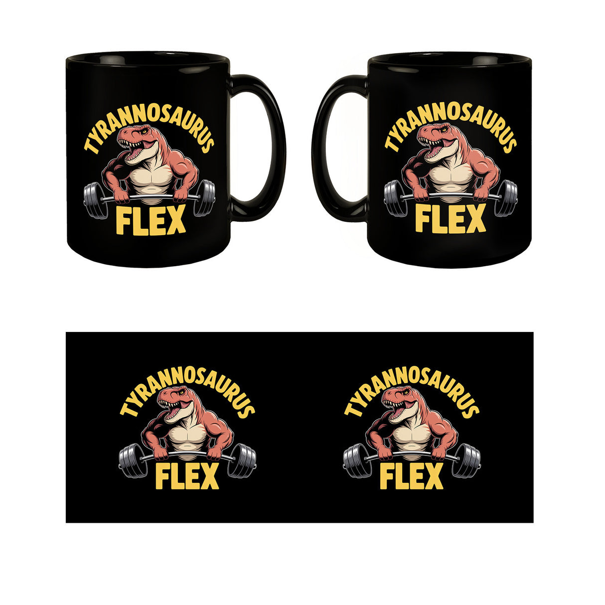 Tyrannosaurus Flex Tasse für Fitness-Fans