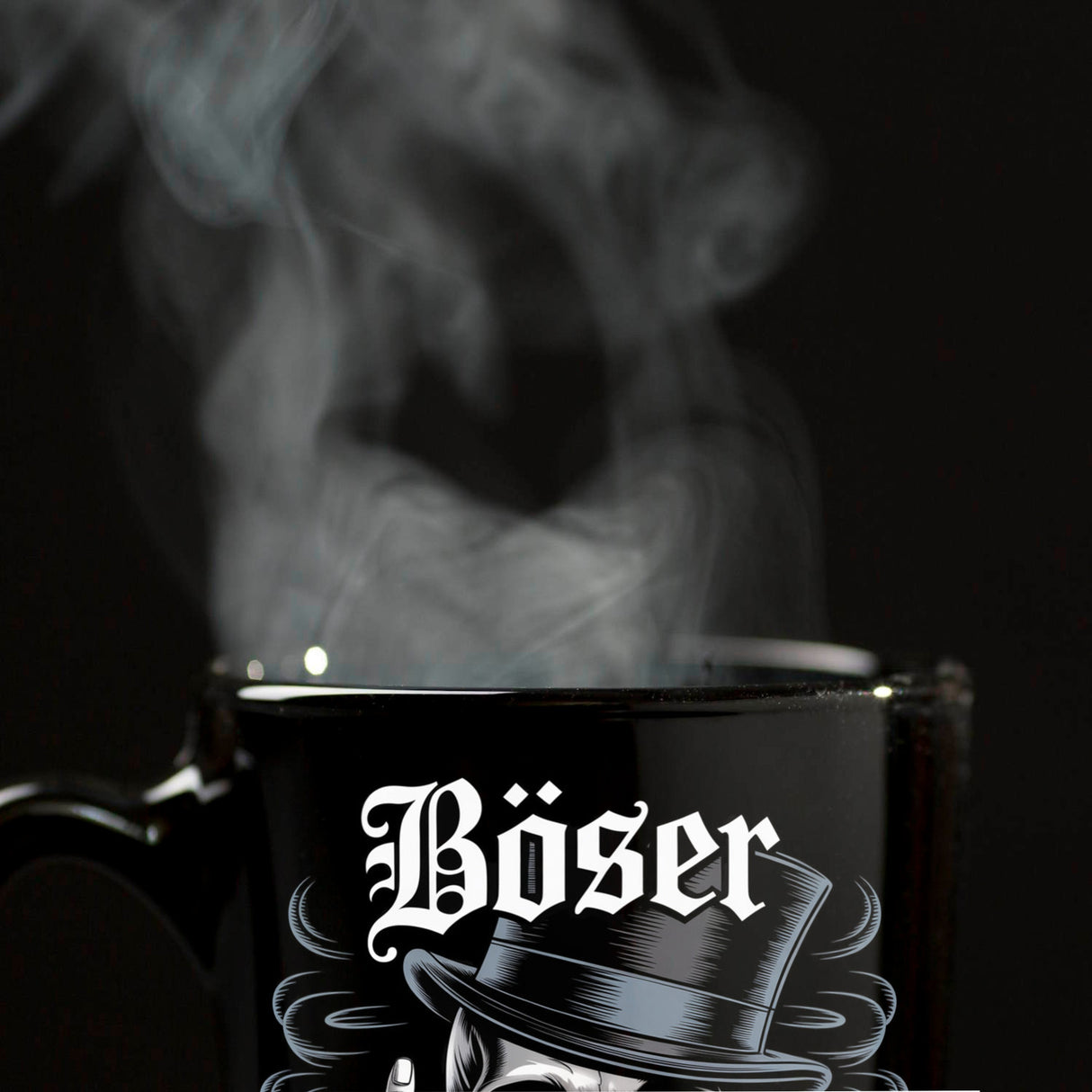 Totenkopf mit Mittelfinger Tasse - Böser alter Mann