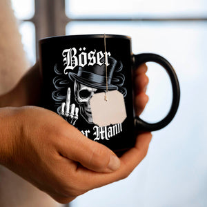 Totenkopf mit Mittelfinger Tasse - Böser alter Mann