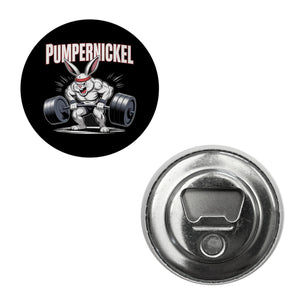 Fitness-Hase Pumpernickel Magnet für Fitnessfreaks