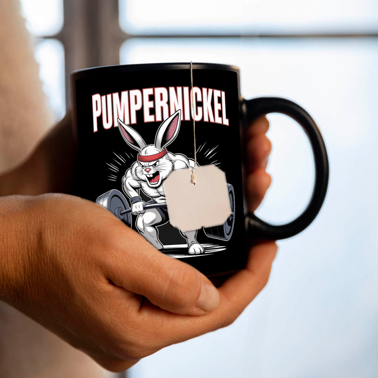 Fitness-Hase Pumpernickel Tasse für Fitnessfreaks