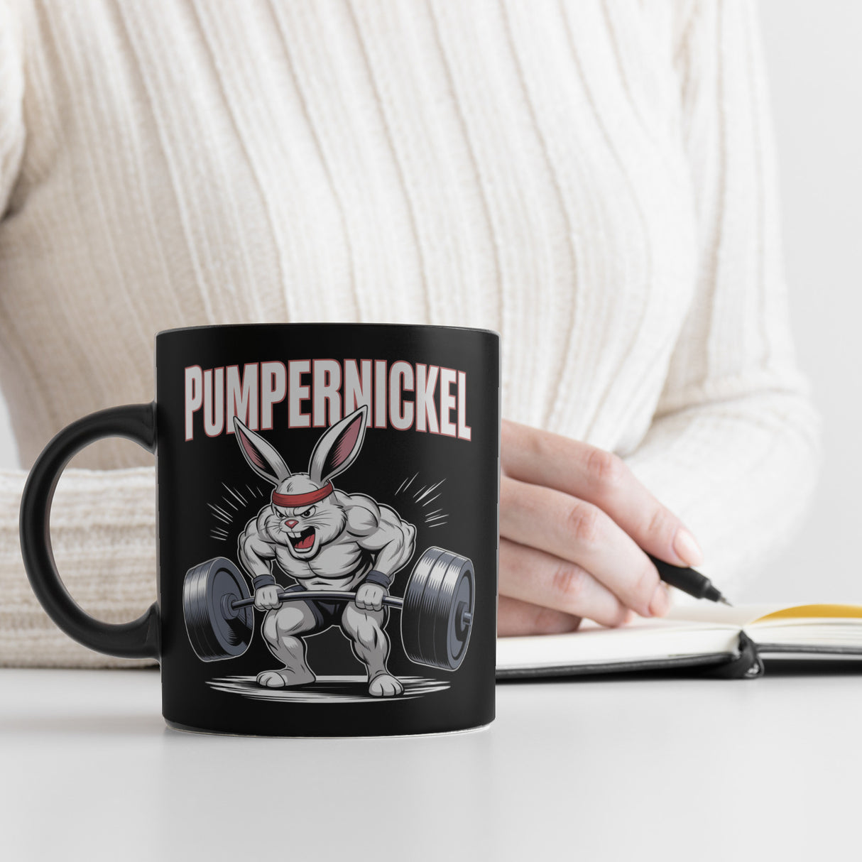 Fitness-Hase Pumpernickel Tasse für Fitnessfreaks