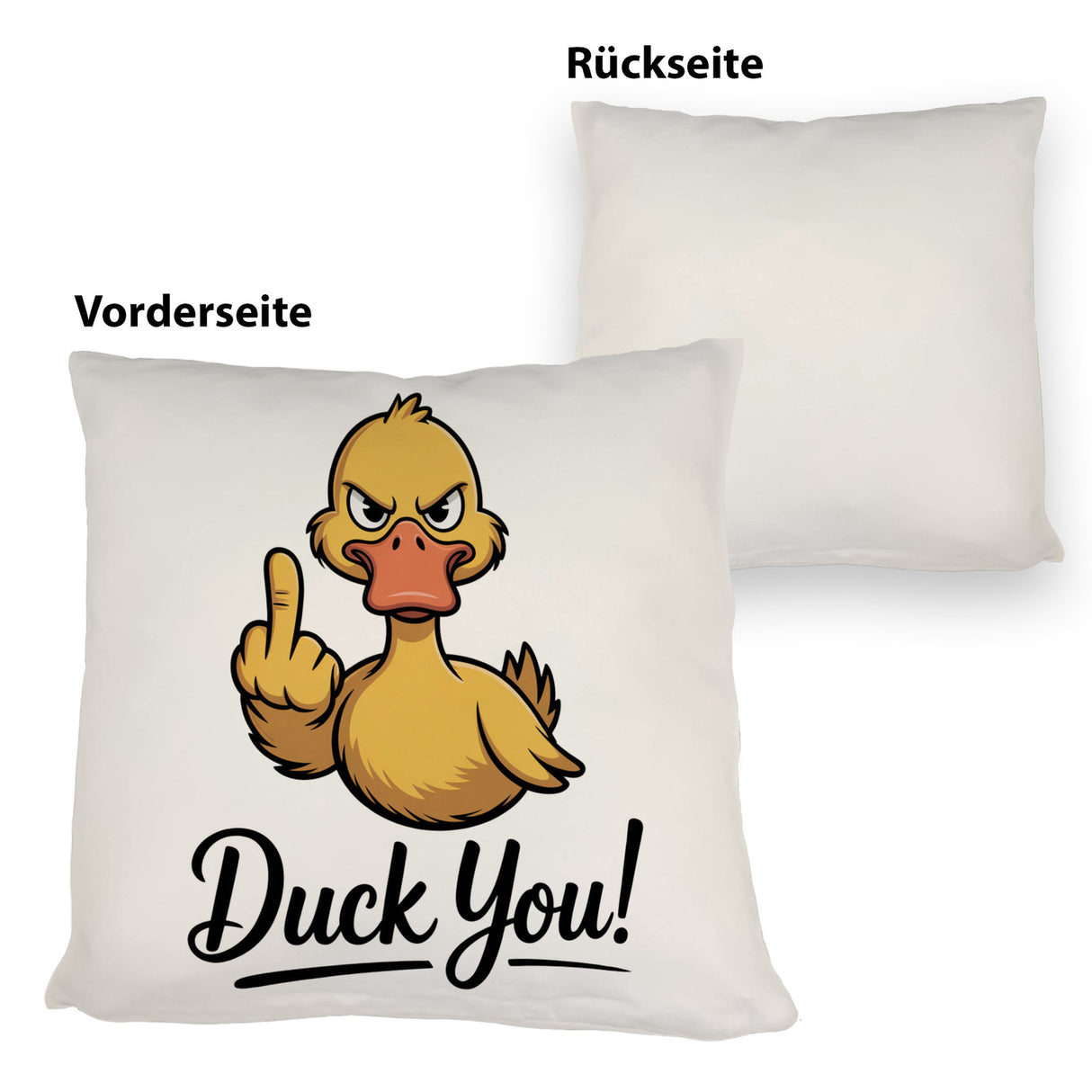 Mittelfinger Ente DUCK YOU Kissen