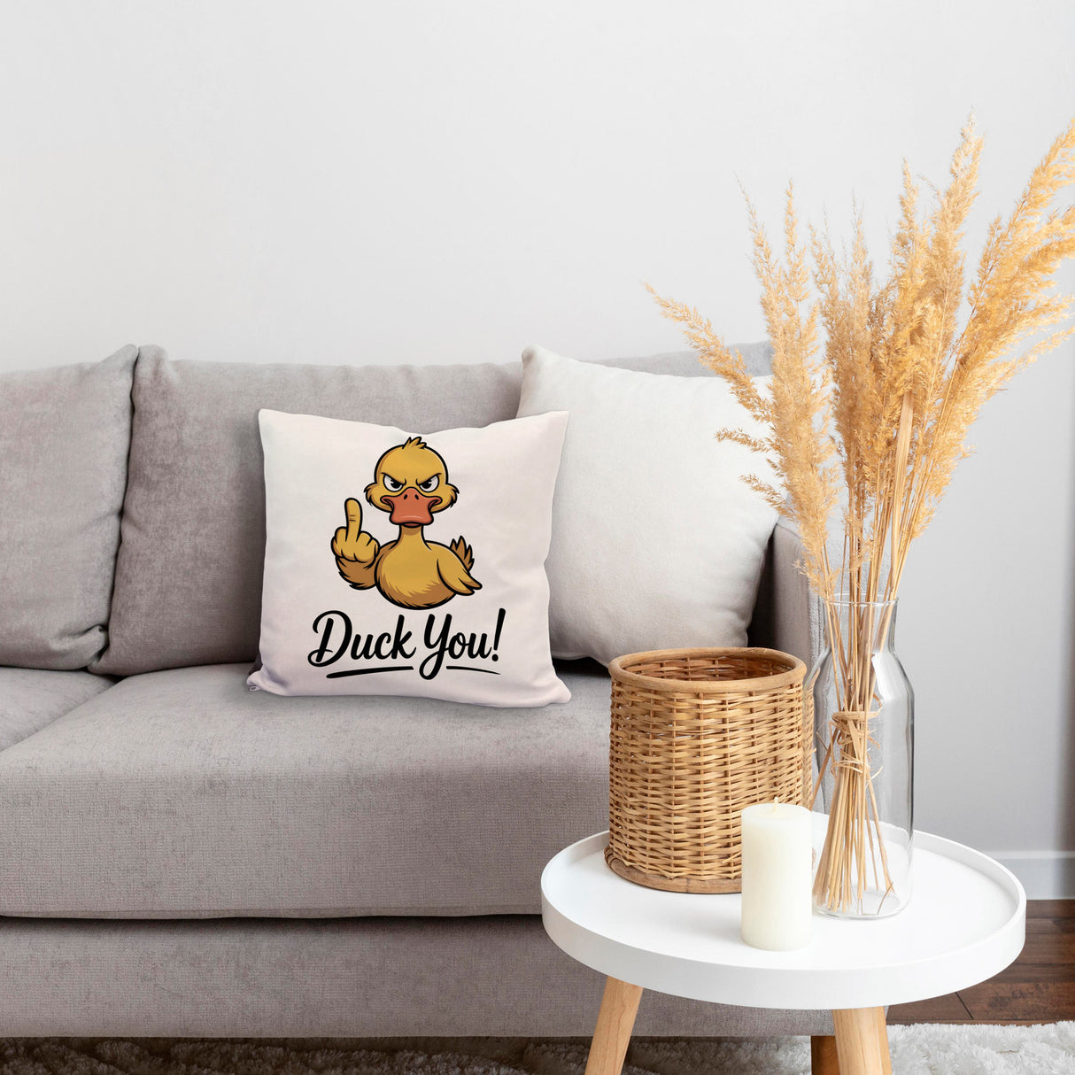 Mittelfinger Ente DUCK YOU Kissen