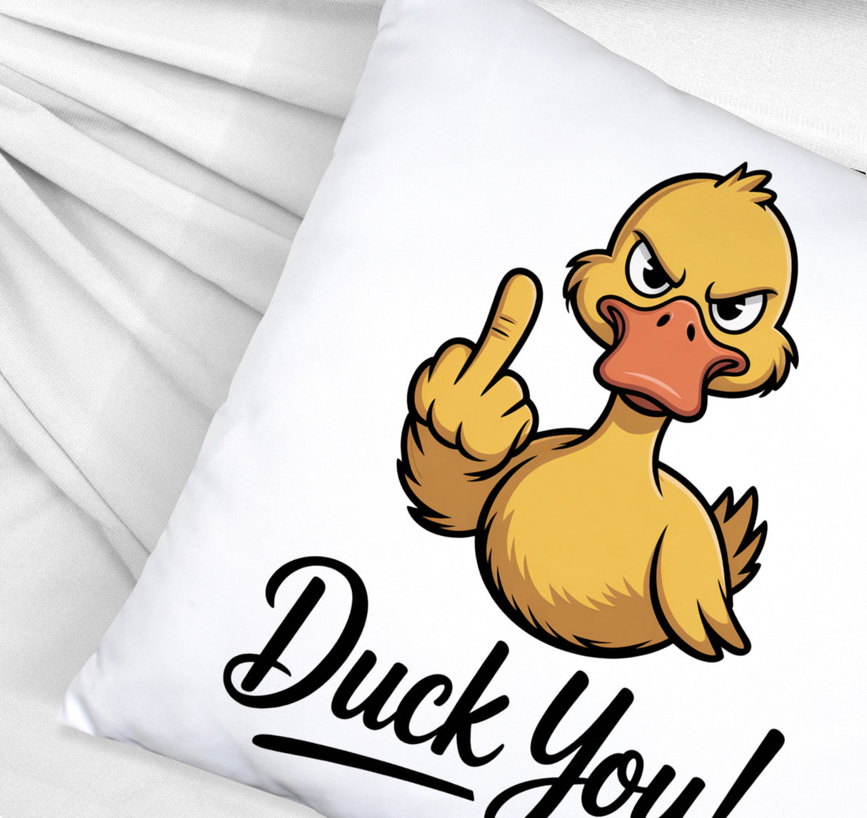 Mittelfinger Ente DUCK YOU Kissen