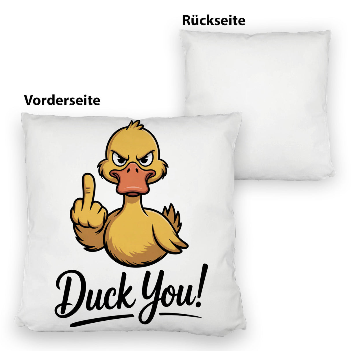 Mittelfinger Ente DUCK YOU Kissen