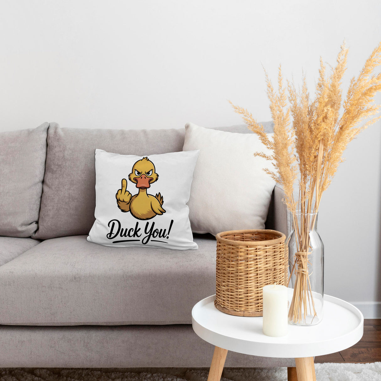 Mittelfinger Ente DUCK YOU Kissen