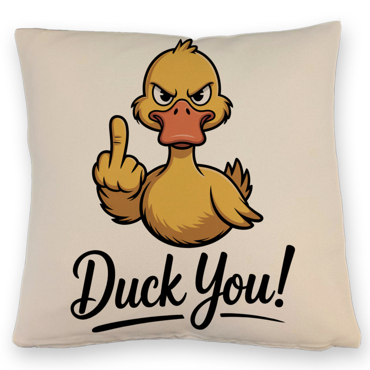 Mittelfinger Ente DUCK YOU Kissen