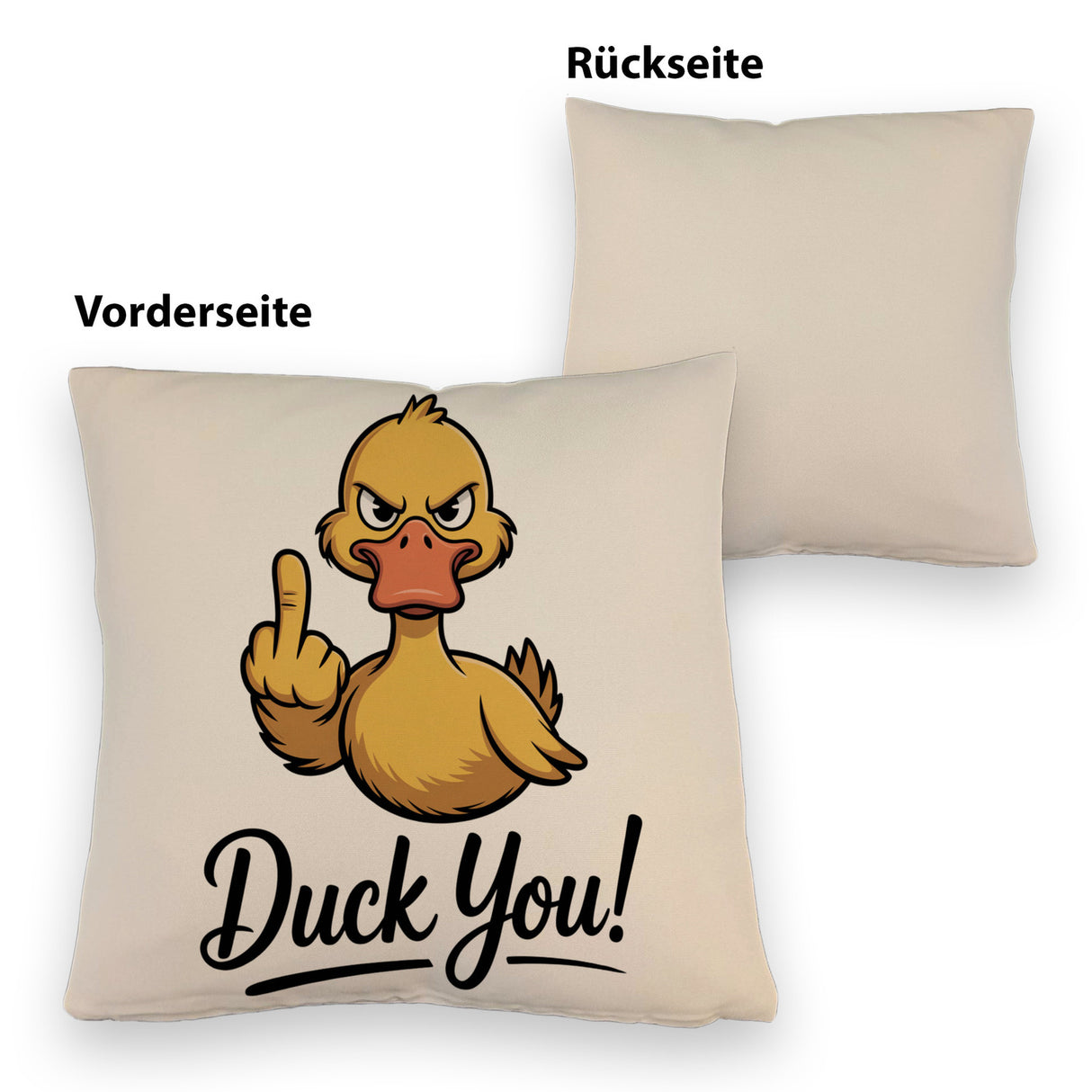 Mittelfinger Ente DUCK YOU Kissen
